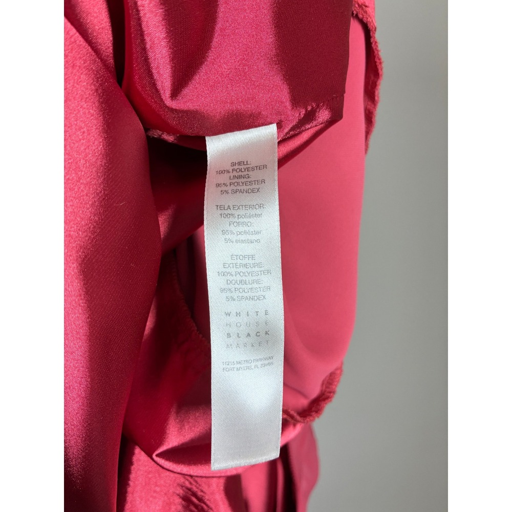 White House Black‎ Market Coral Pink Bell Sleeve Dress 12 Ruffle Hem Cutouts - Picture 10 of 11